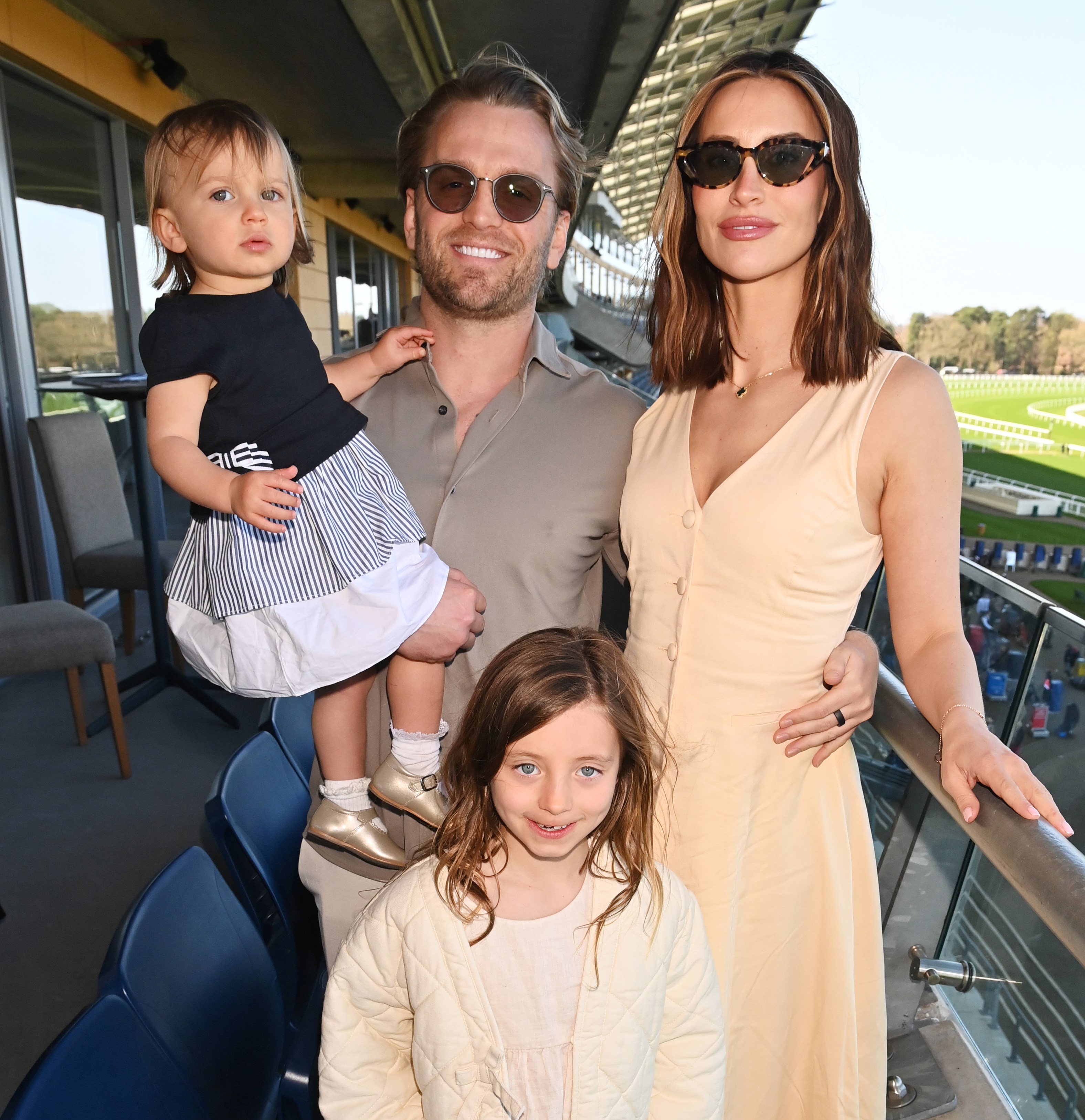 Family at Ascot Racecourse Spring Family Raceday.